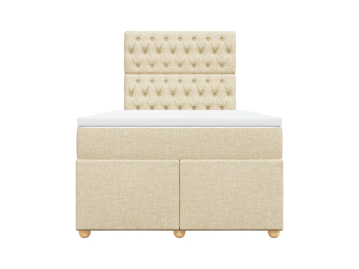 Boxspringbett mit Matratze Creme 120x200 cm Stoff
