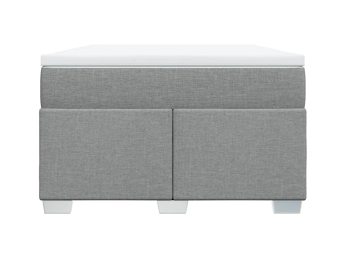 Sommier à lattes de lit avec matelas Gris clair 120x200cm Tissu