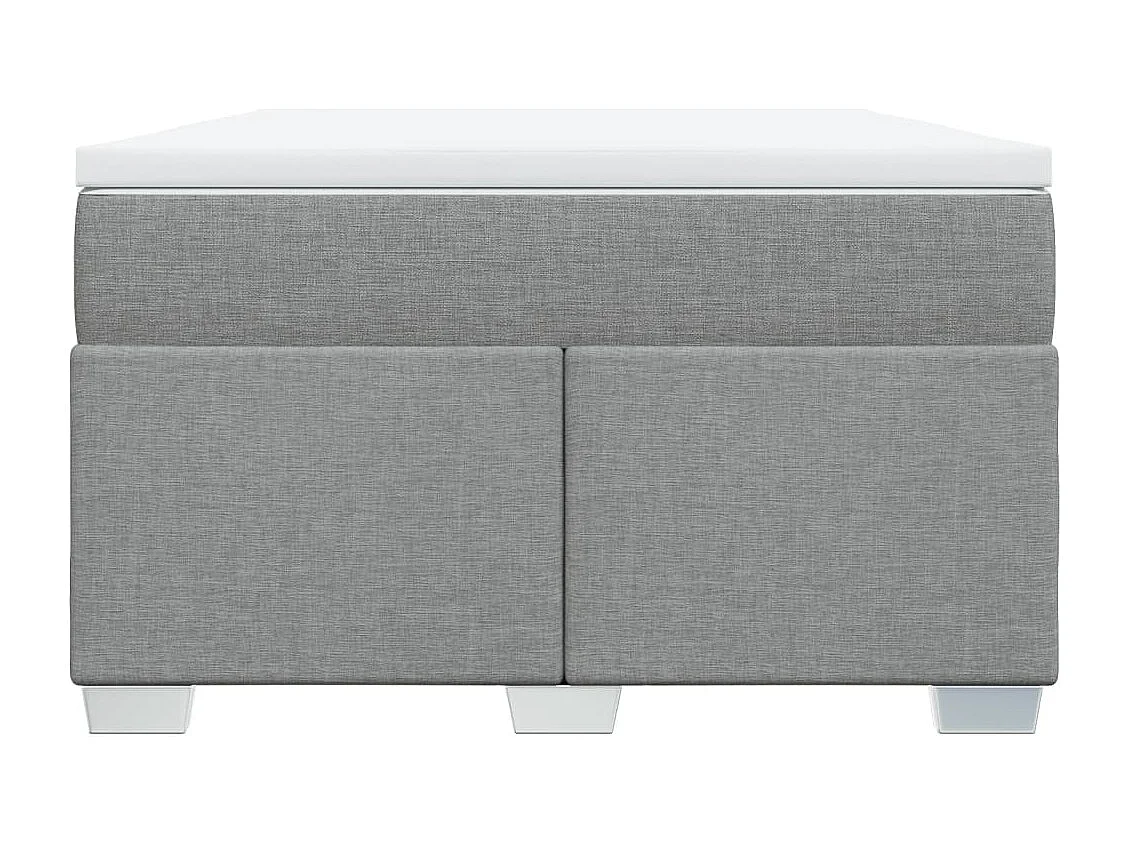 Sommier à lattes de lit avec matelas Gris clair 120x200cm Tissu