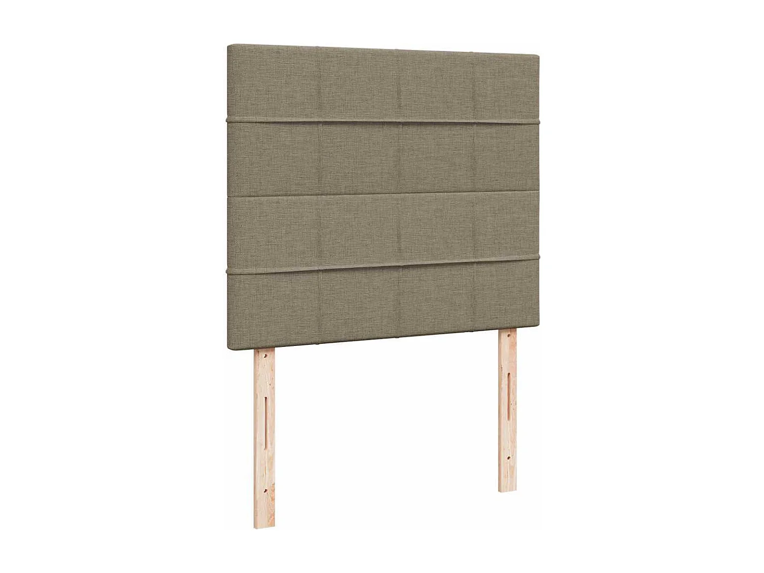 Sommier à lattes de lit matelas et LED taupe 120x190 cm tissu