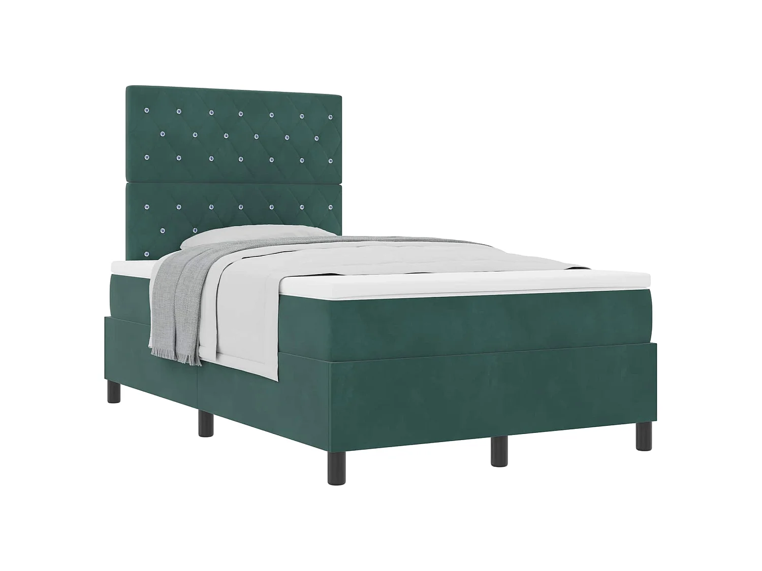 Boxspringbed met matras Donkergroen 120 x 190 cm Fluweel