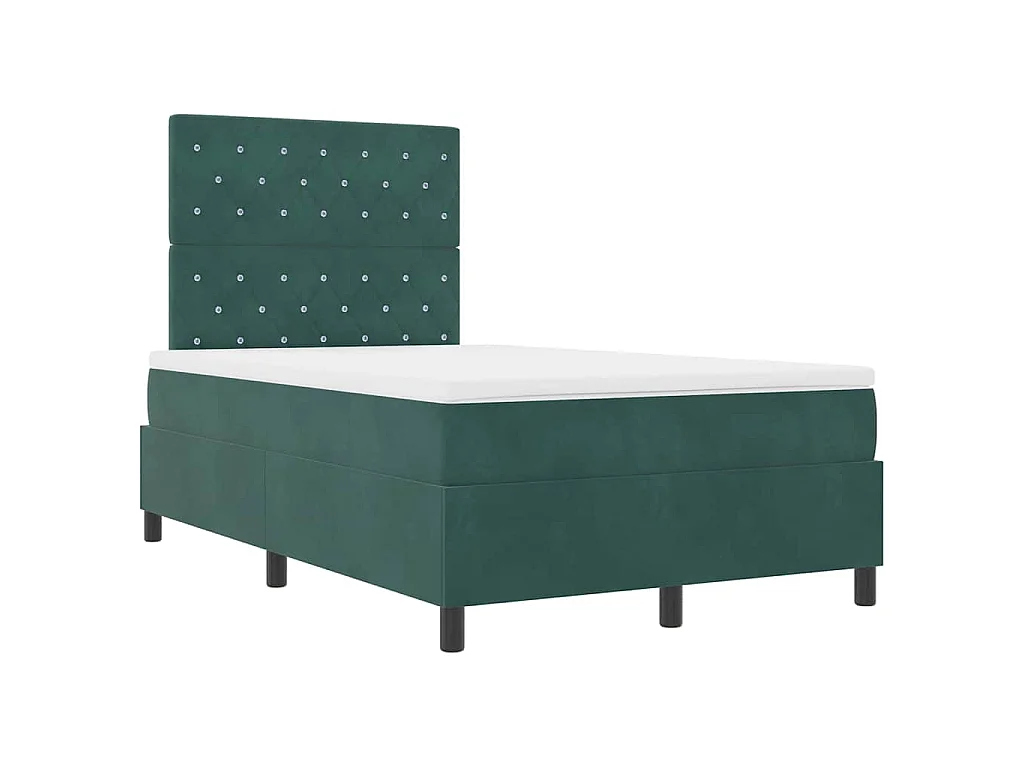 Boxspringbed met matras Donkergroen 120 x 190 cm Fluweel
