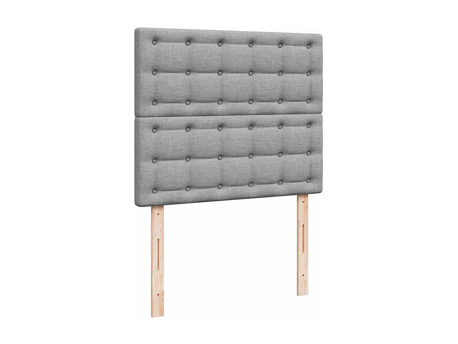 Sommier à lattes de lit et matelas gris clair 120x190 cm tissu