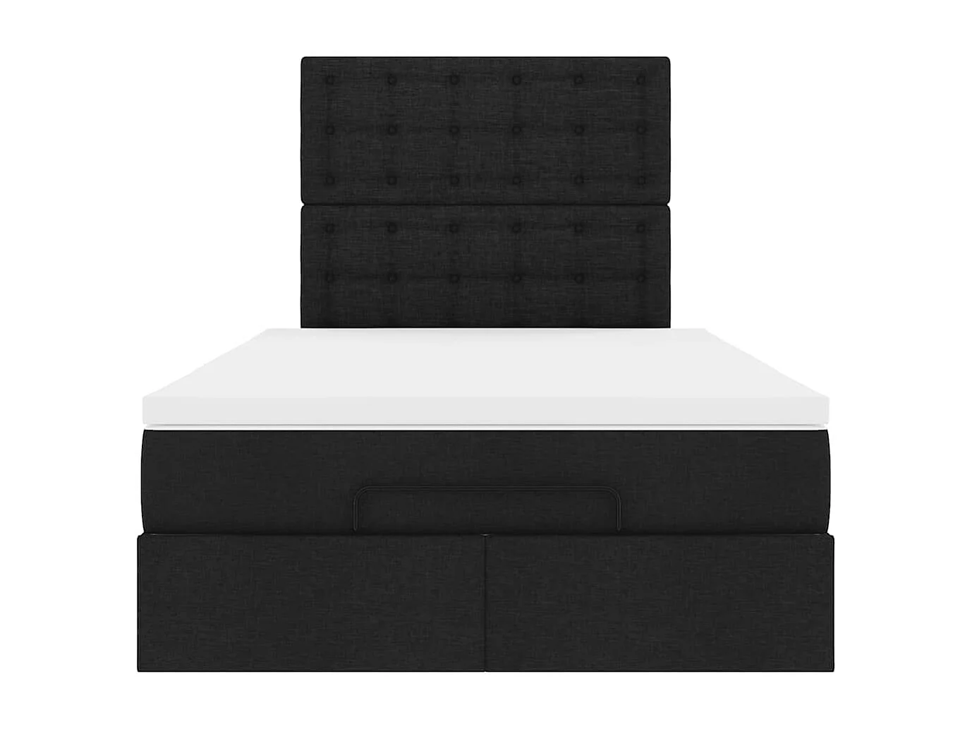 Estructura cama otomana colchón tela negro 120x200cm