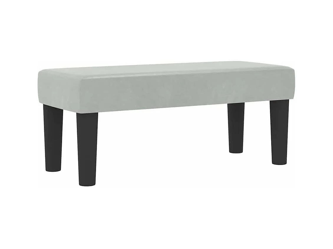 Boxspringbett mit Matratze Hellgrau 100 x 200 cm Samt