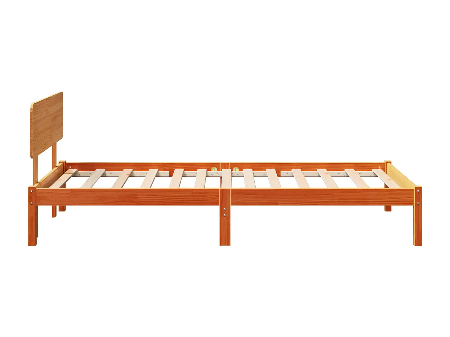 Bettrahmen Wachsbraun 100 x 200 cm Massives Kiefernholz