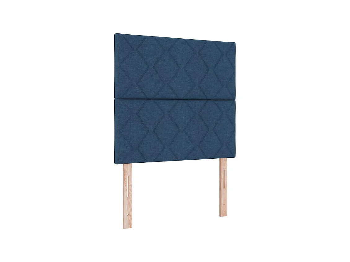 Cadre de lit avec tête de lit Bleu 120 x 200 cm tissu