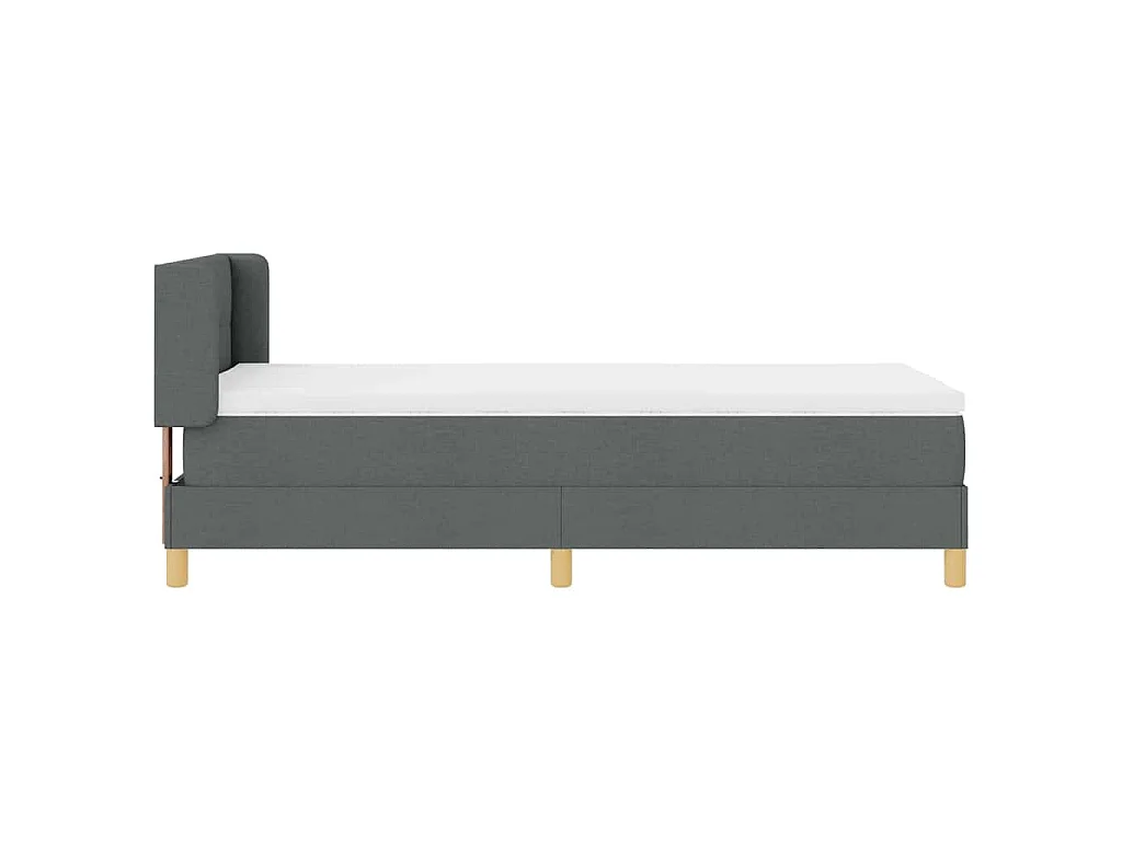 Boxspringbed met hoofdeinde Donkergrijs 200 x 100 cm Stof