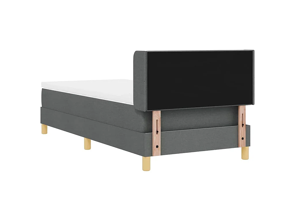 Boxspringbed met hoofdeinde Donkergrijs 200 x 100 cm Stof