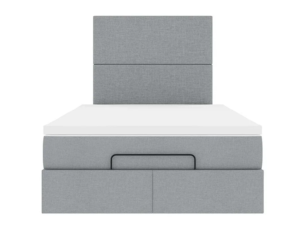 Struttura Letto Pouf con Materasso 120x190 cm in Tessuto