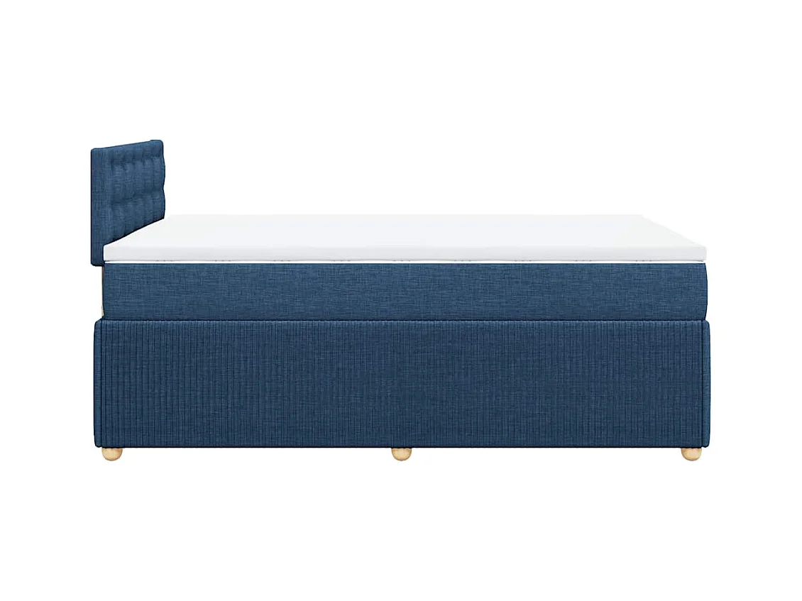 Boxspringbett mit Matratze Blau 120x190 cm Stoff