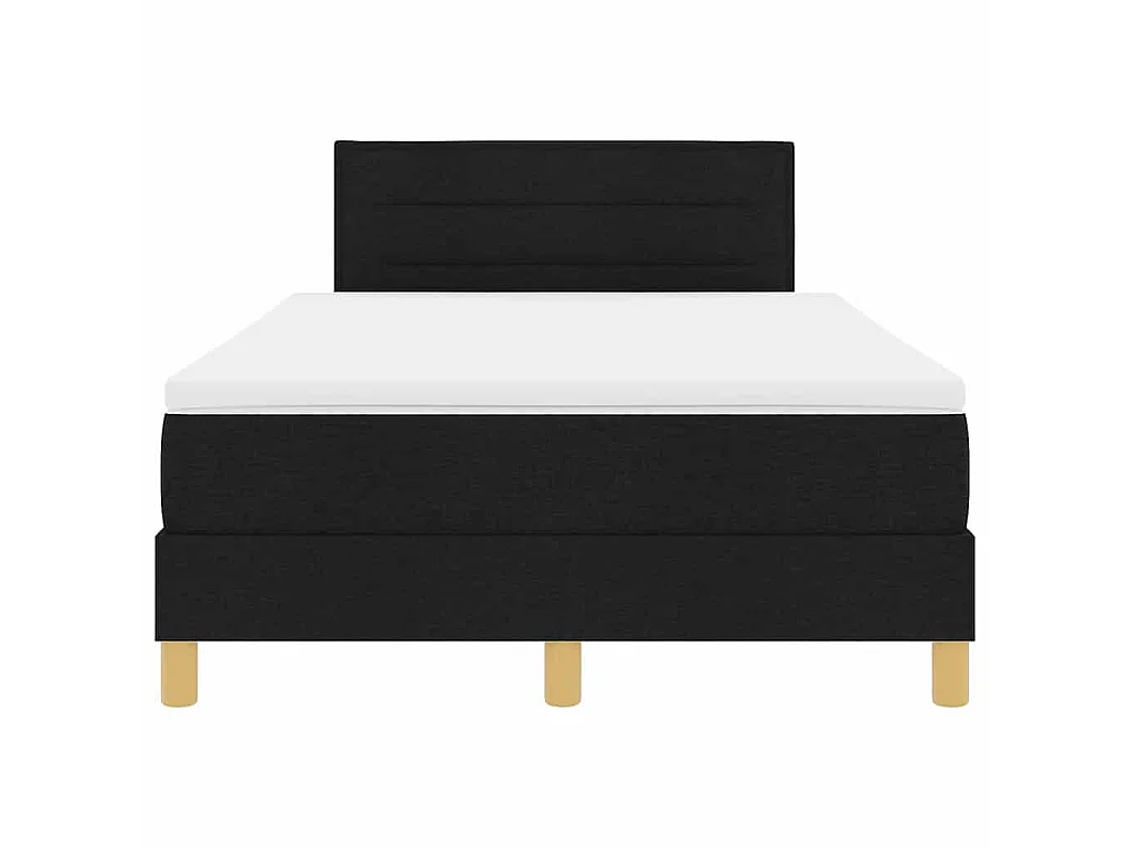 Letto a molle con cuscino Nero 120 x 200 cm Tessuto