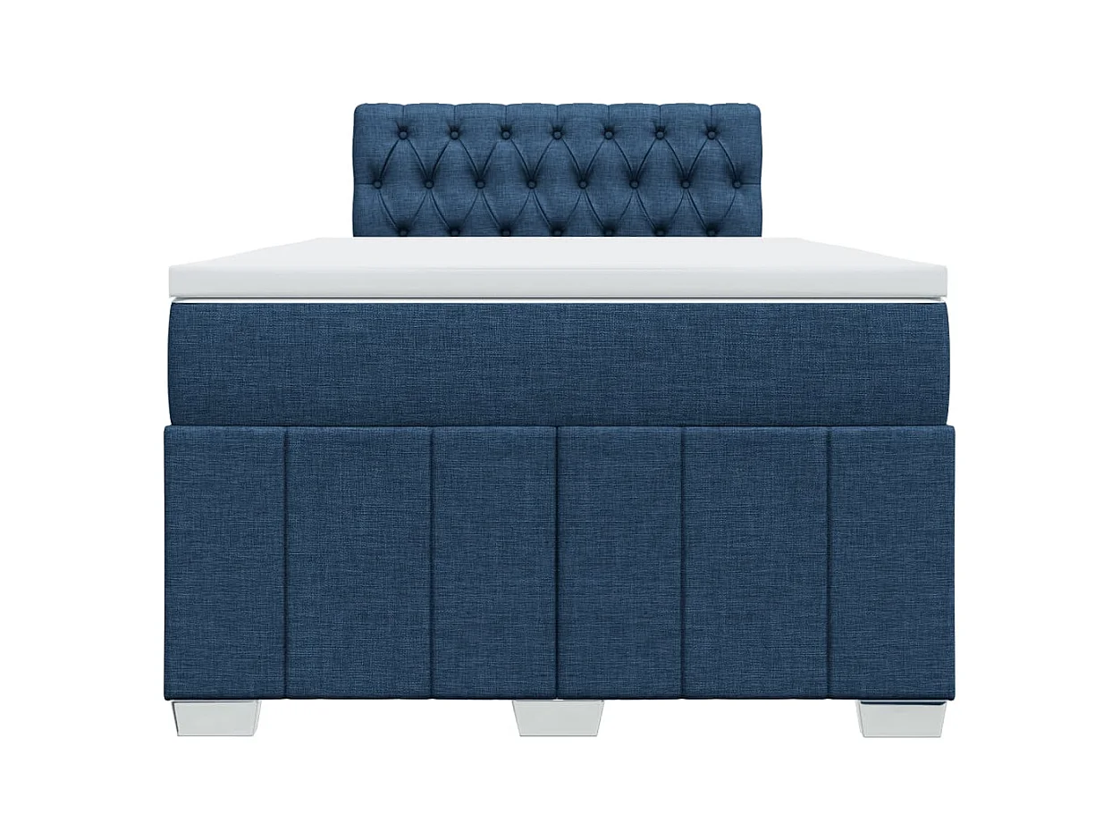 Giroletto a Molle con Materasso Blu 120x190 cm in Tessuto