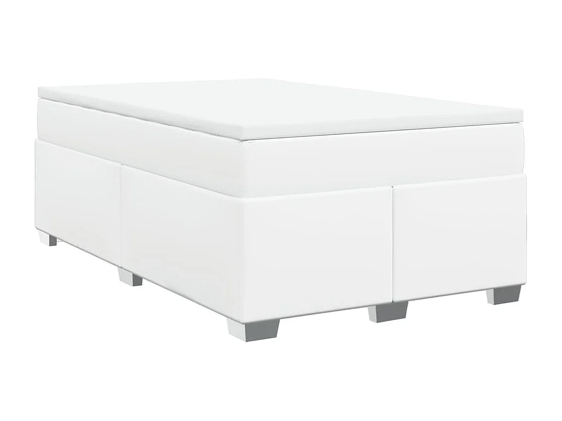 Giroletto a Molle con Materasso Bianco 120x200 cm in Similpelle