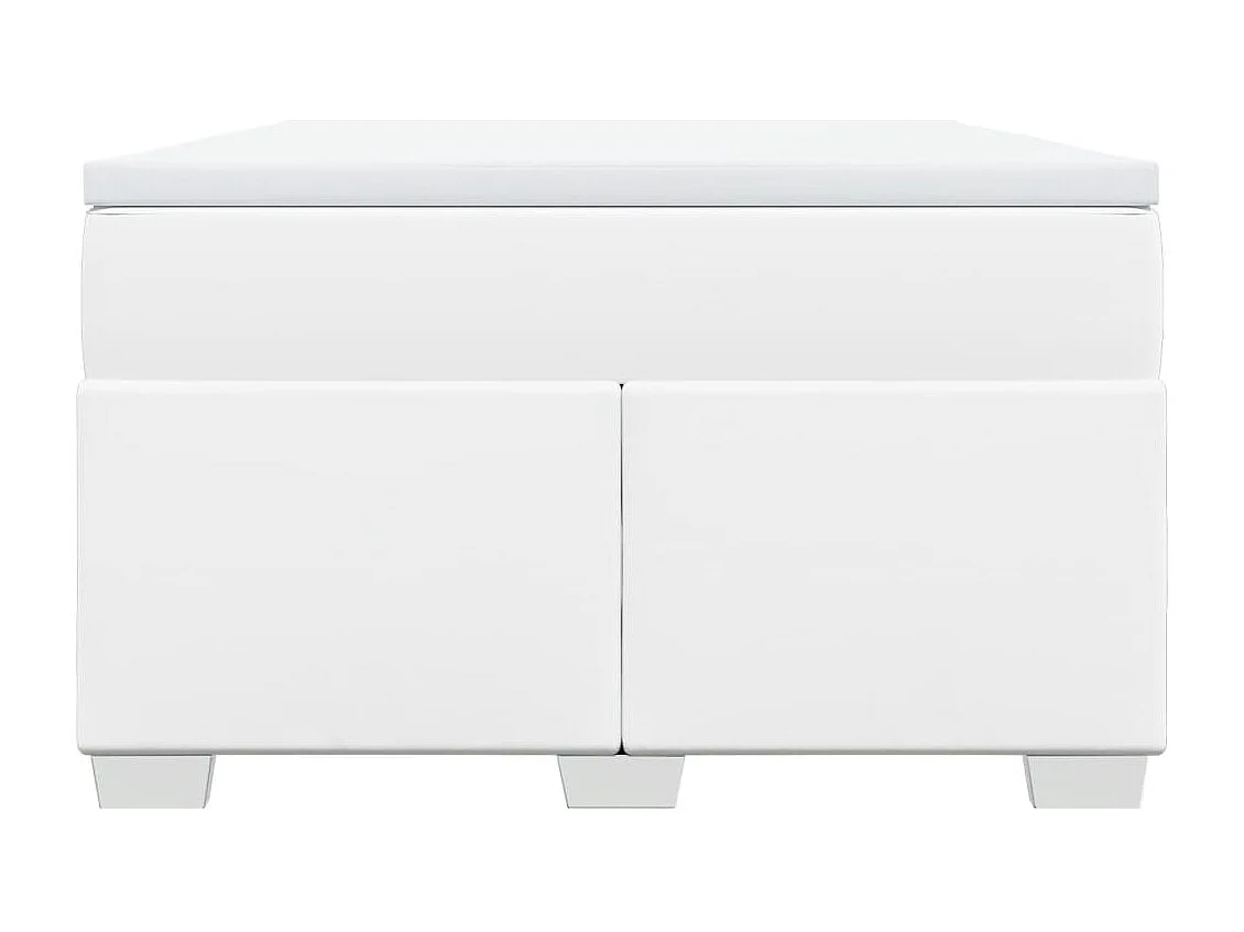 Giroletto a Molle con Materasso Bianco 120x200 cm in Similpelle