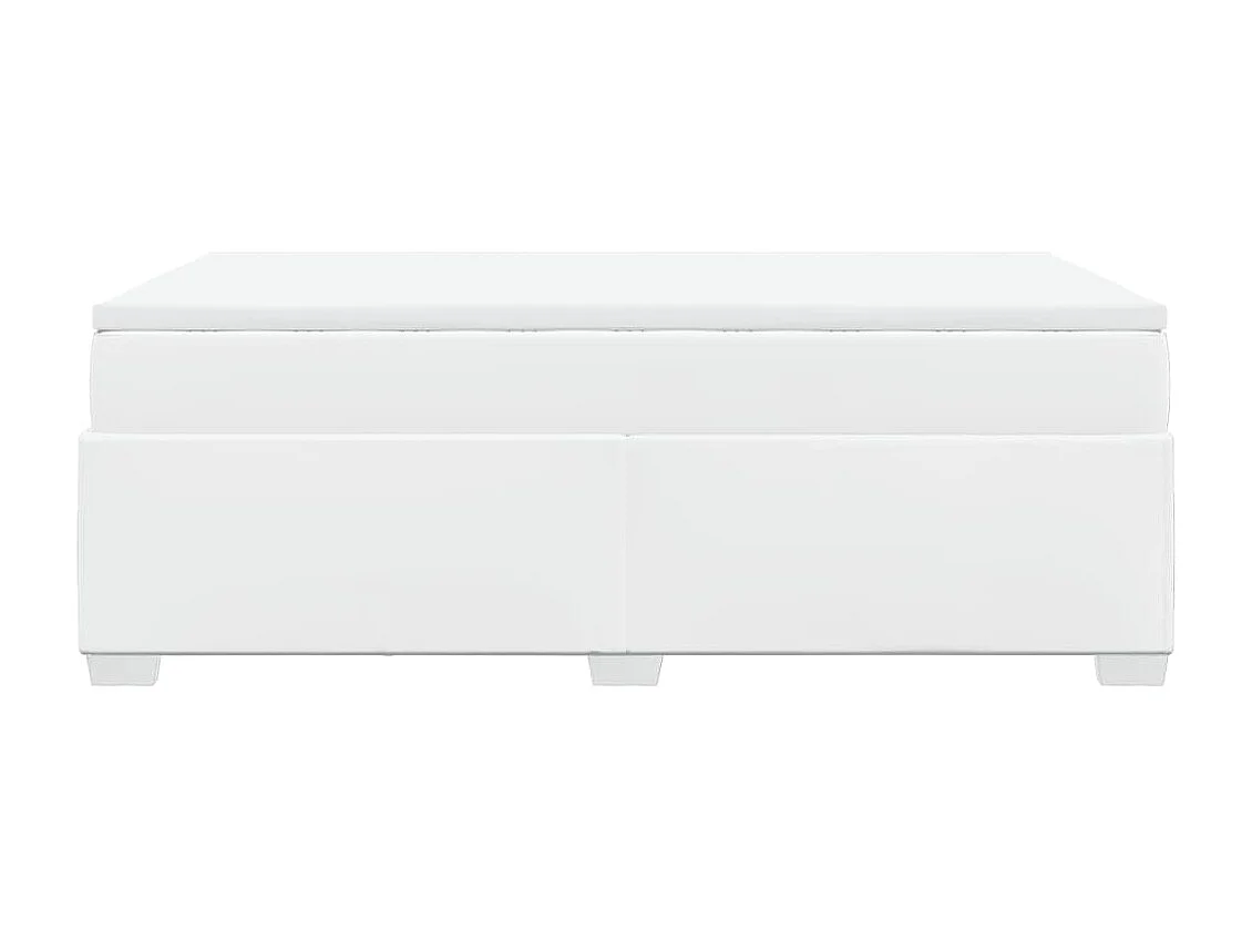 Giroletto a Molle con Materasso Bianco 120x200 cm in Similpelle