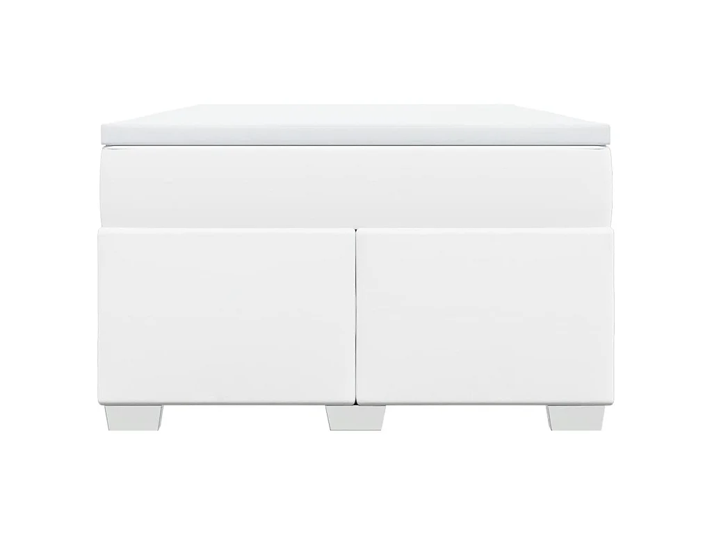Boxspring met matras kunstleer wit 120x200 cm