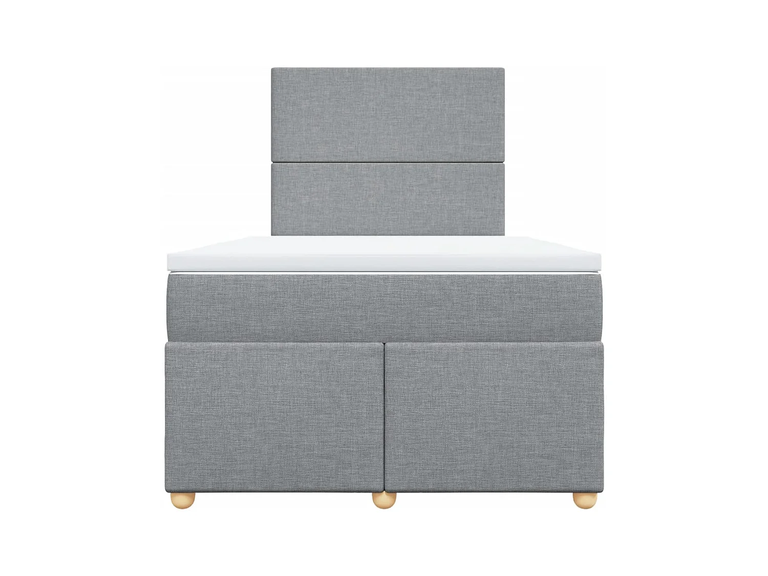 Boxspringbett mit Matratze Hellgrau 120x190 cm Stoff