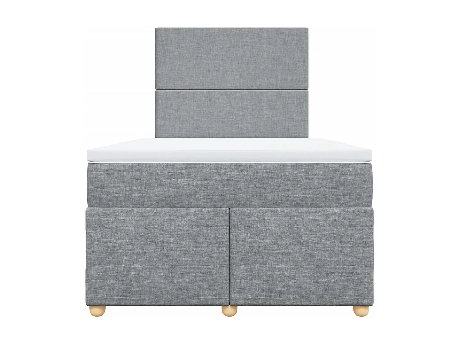 Giroletto a Molle con Materasso Grigio Chiaro 120x190cm Tessuto