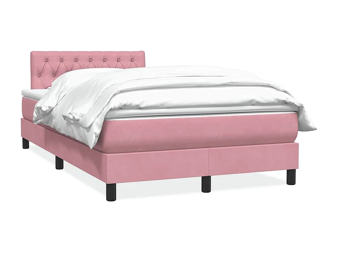 Boxspringbett mit Matratze Rosa 120x220 cm Samt