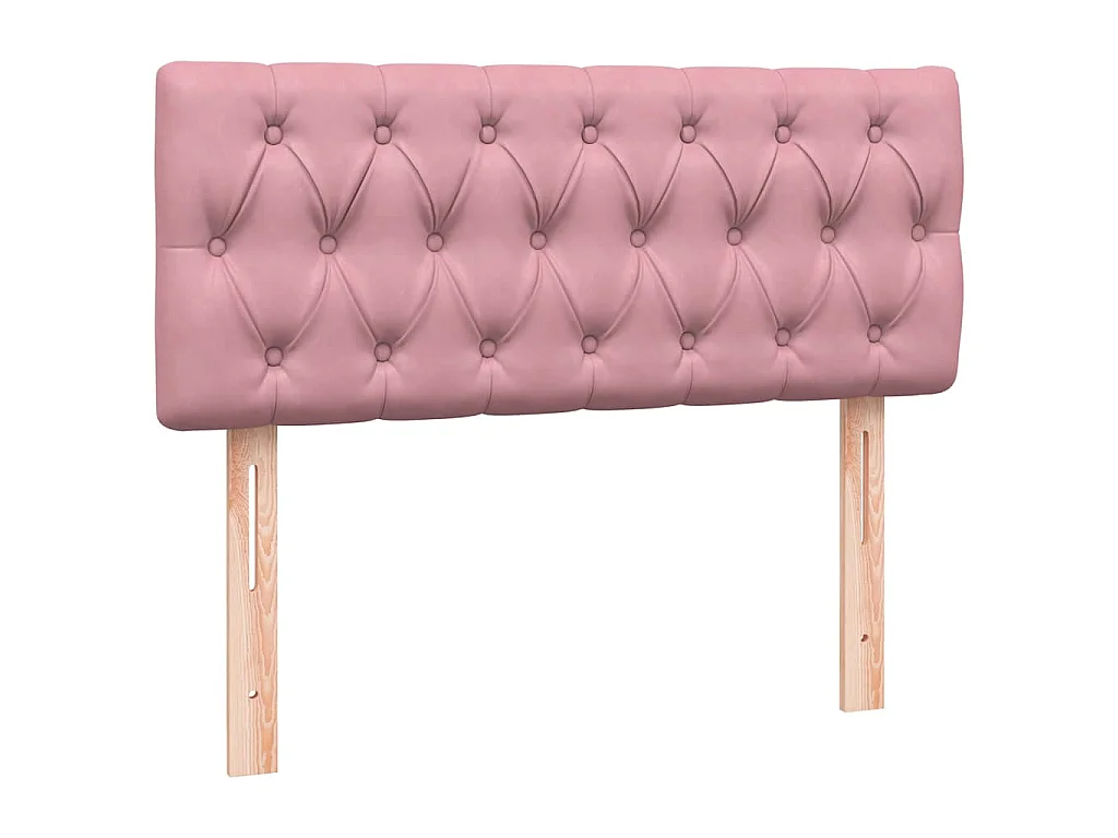 Boxspring met matras fluweel roze 120x220 cm