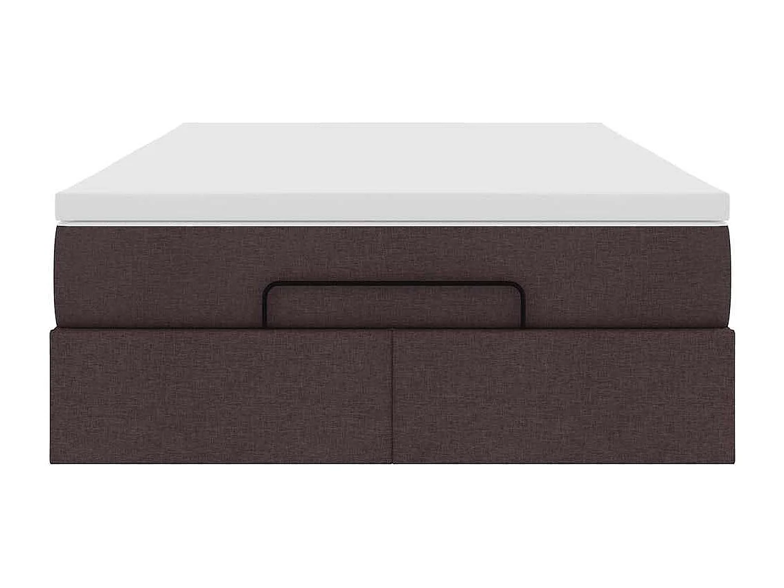 Ottoman bed met matras 120x200cm stof donkerbruin