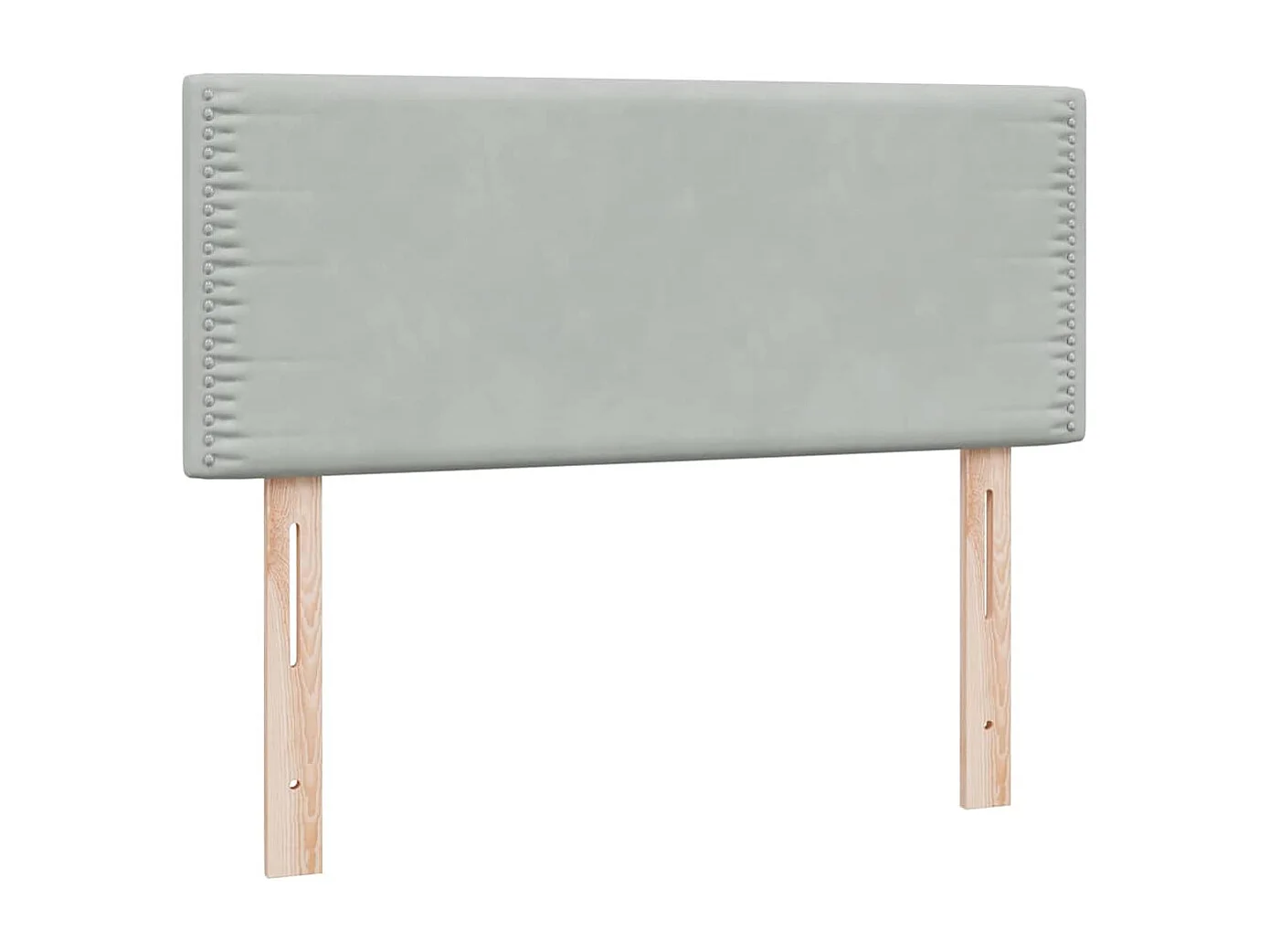 Boxspring met matras fluweel lichtgrijs 120x210 cm