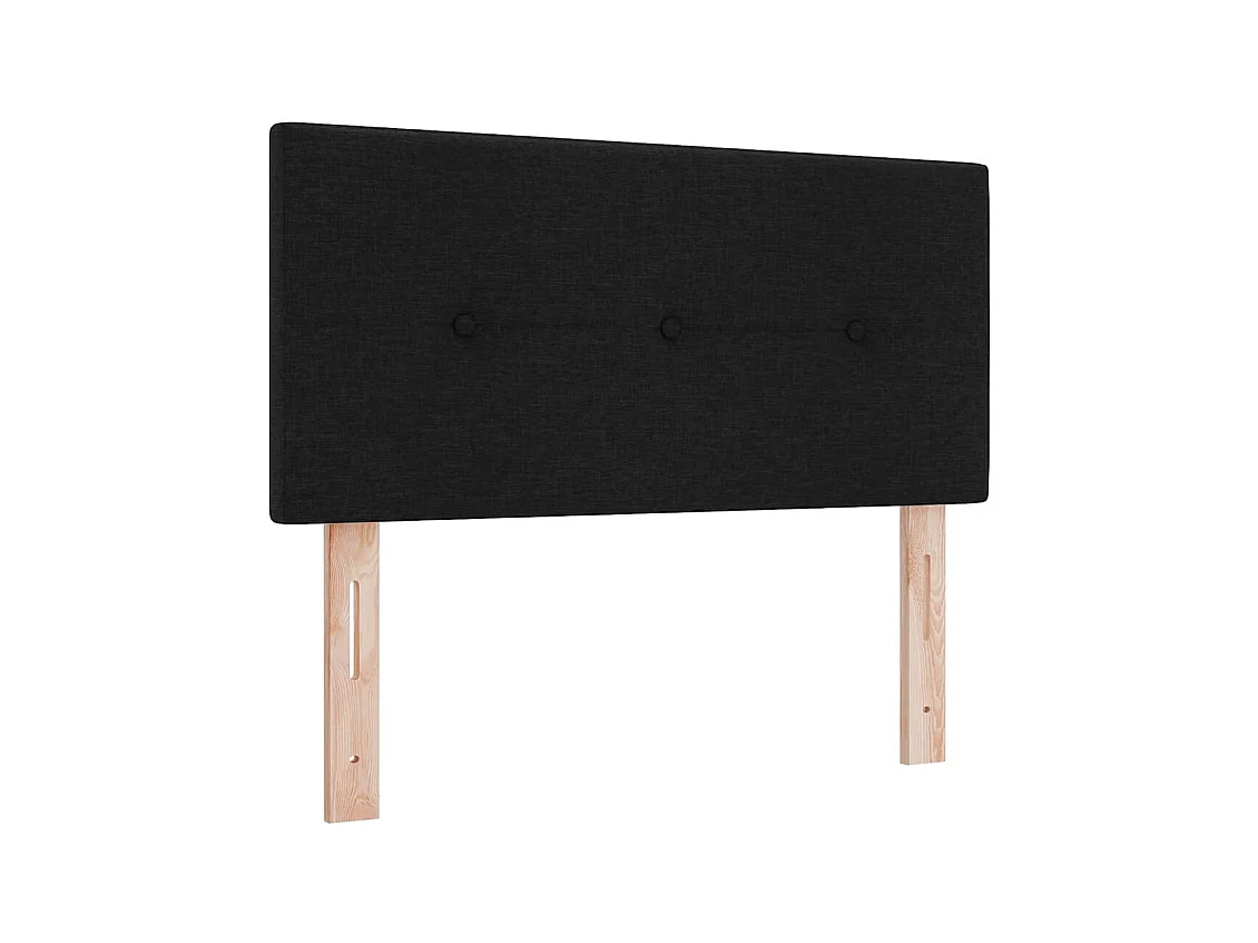 Cama Box com colchão com cabeceira Preto 120 x 190 cm tecido