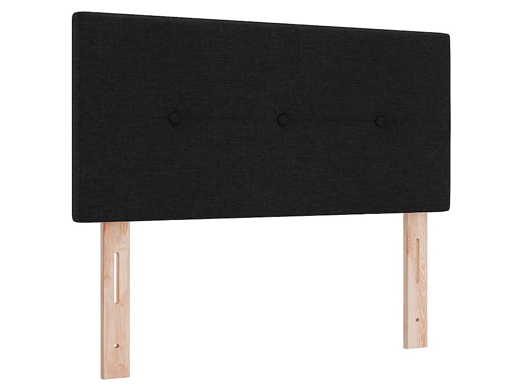 Boxspring bed met LED-stripverlichting Zwart 120 x 190 cm Stof