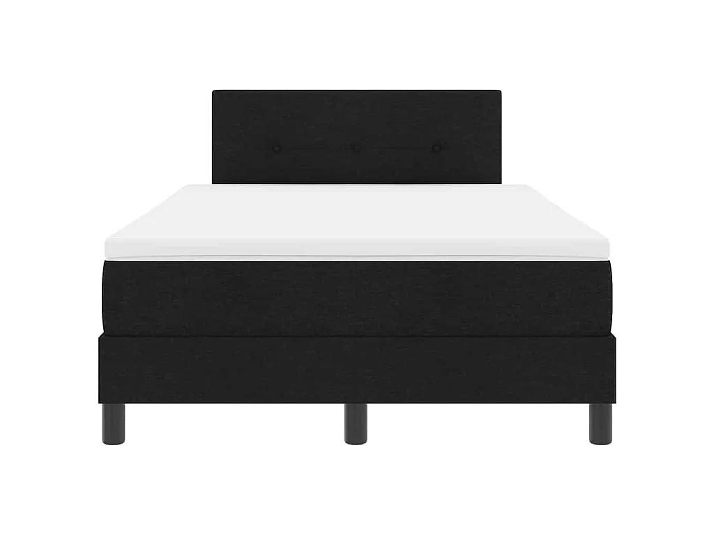 Boxspring bed met LED-stripverlichting Zwart 120 x 190 cm Stof
