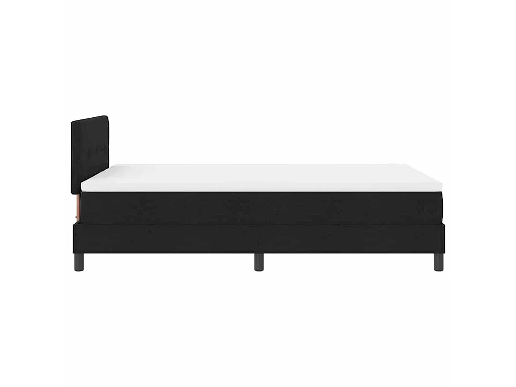 Boxspring bed met LED-stripverlichting Zwart 120 x 190 cm Stof