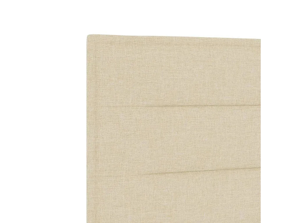 Bettgestell mit Kopfteil Creme 120 x 190 cm Stoff