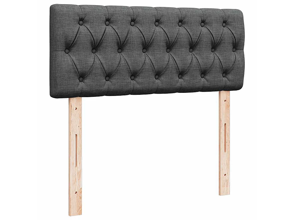 Ottoman-Bett mit Matratze Dunkelgrau 120x190 cm Stoff