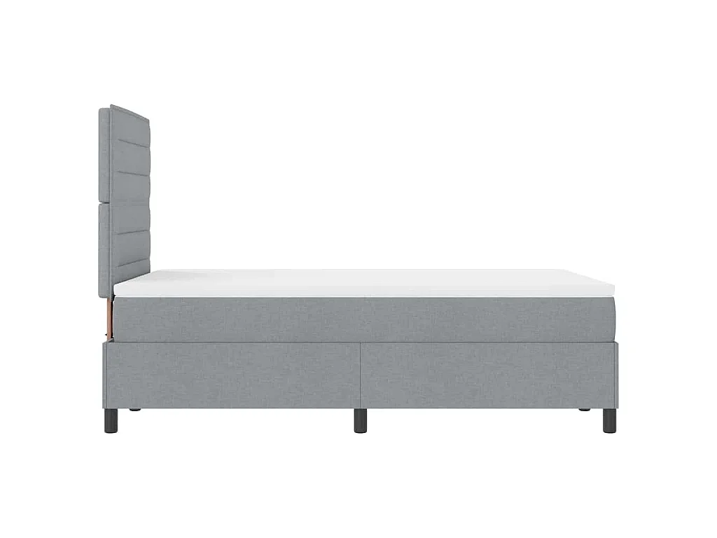 Boxspringbed met matras Lichtgrijs 120 x 190 cm Stof
