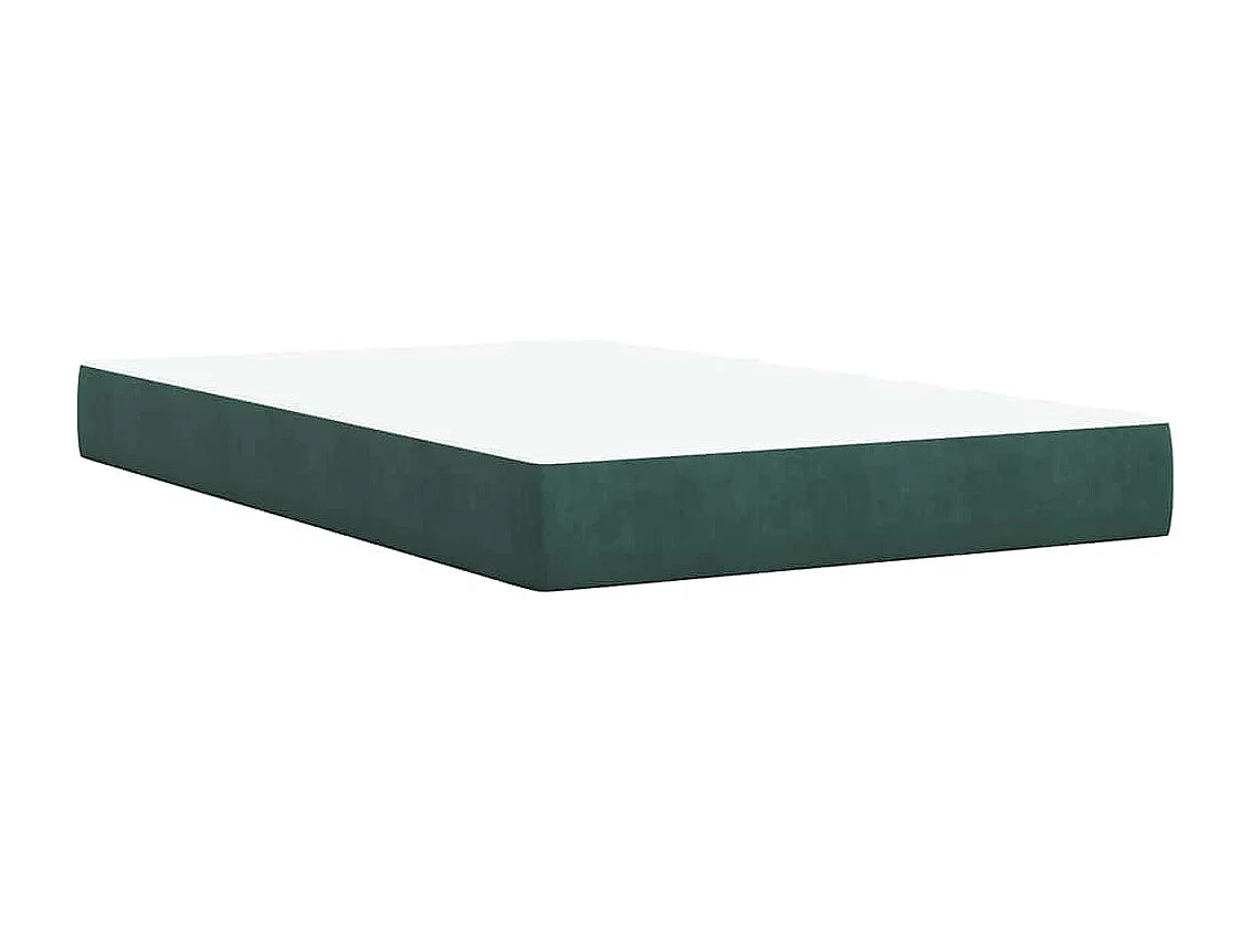 Boxspringbett mit Matratze Dunkelgrün 120x200 cm Samt