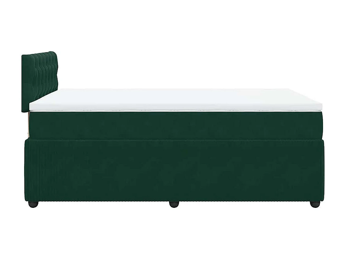 Boxspring met matras fluweel donkergroen 120x200 cm