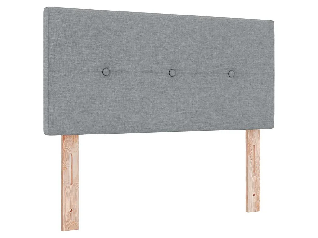 Letto a molle con cuscino Grigio chiaro 100 x 200 cm Tessuto