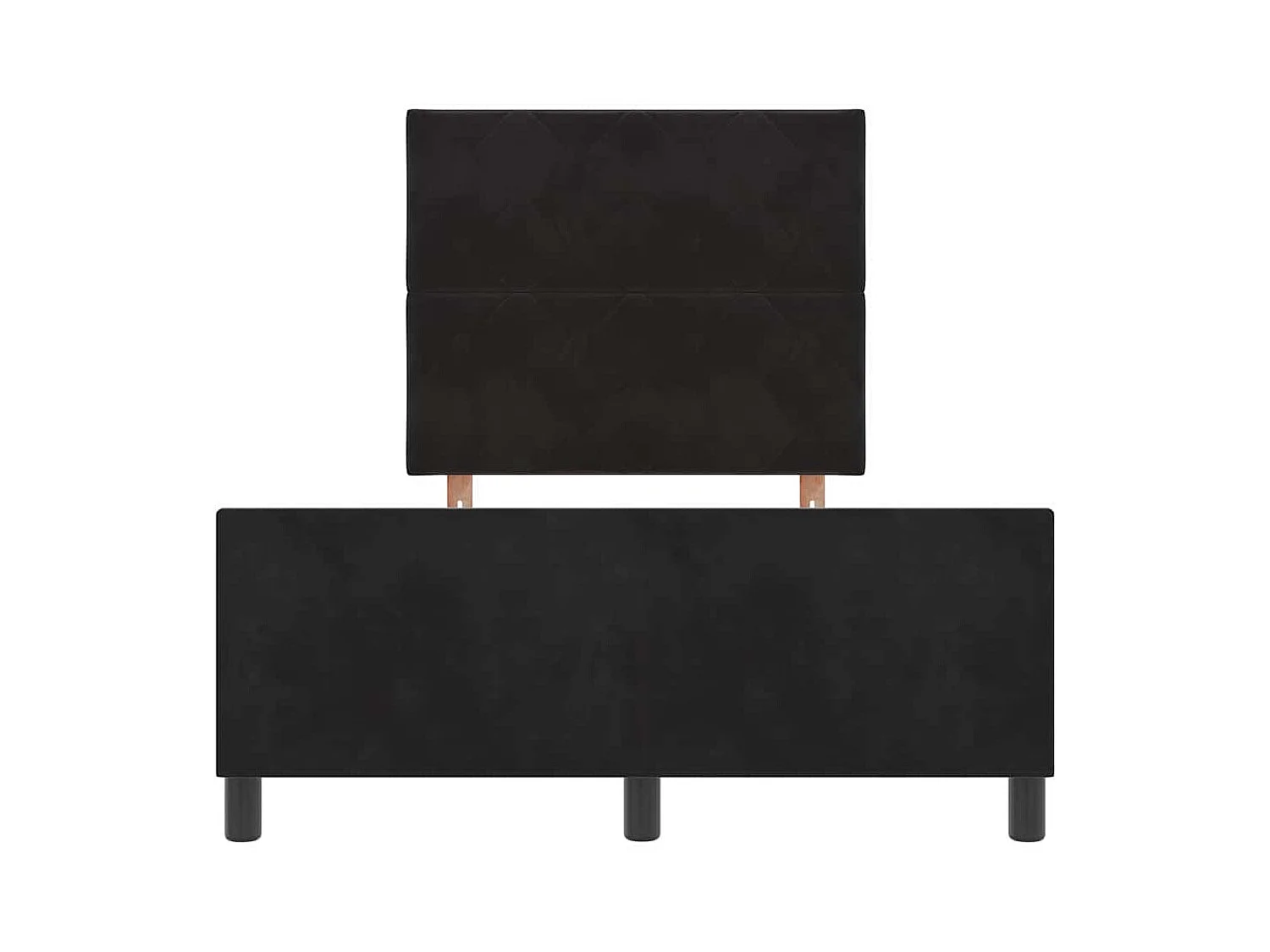 Lit à ressorts avec tête de lit Noir 120 x 200 cm Velours