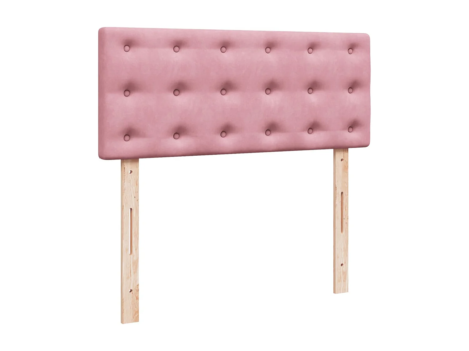 Cama box spring con colchón terciopelo rosa 120x190 cm