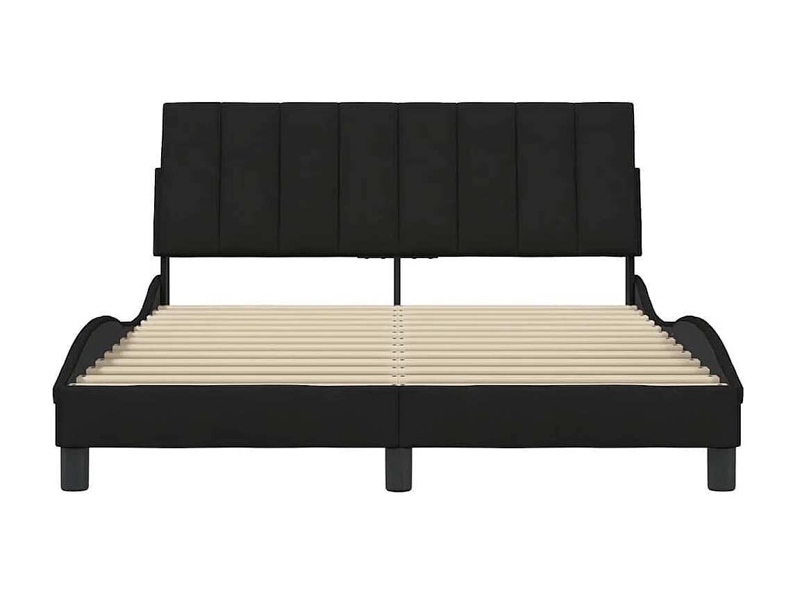 Bedframe zonder matras "Hanko" 120x200 cm stof zwart