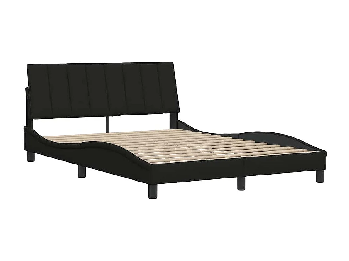 Bedframe zonder matras "Hanko" 120x200 cm stof zwart