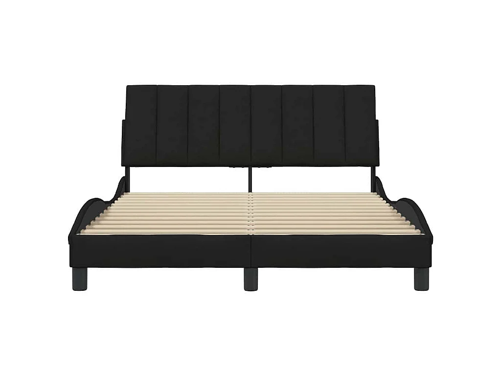 Estrutura de cama sem colchão Hanko 120x200 cm tecido preto