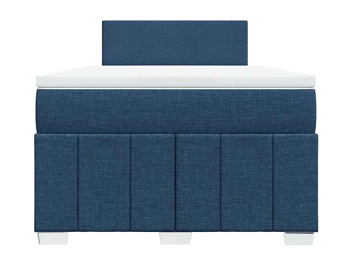 Cama com molas/colchão 120x200 cm tecido azul