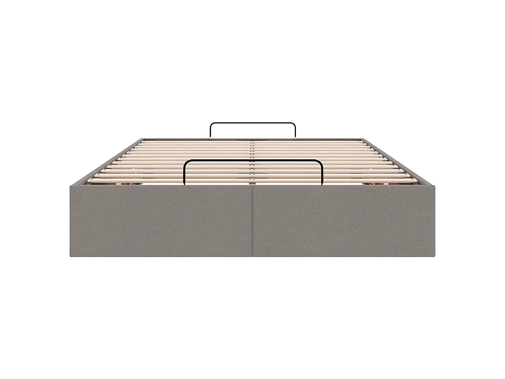Ottoman-Bett ohne Matratze Taupe 120x190 cm Stoff
