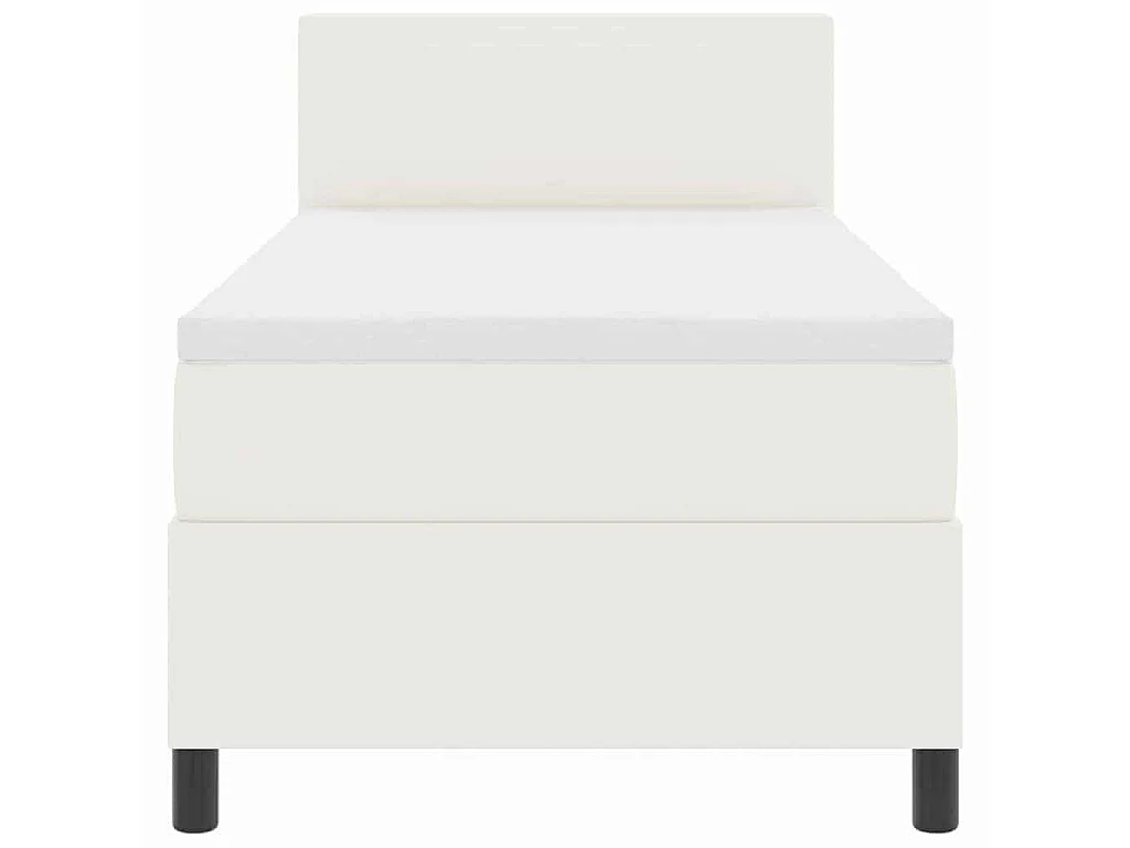 Letto a Sorgente LED con testiera Crema e Bianco 100 x 200 cm
