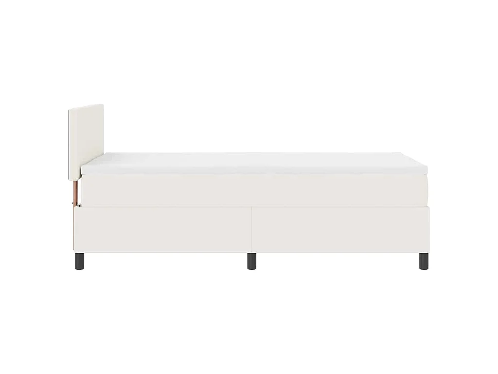 Letto a Sorgente LED con testiera Crema e Bianco 100 x 200 cm