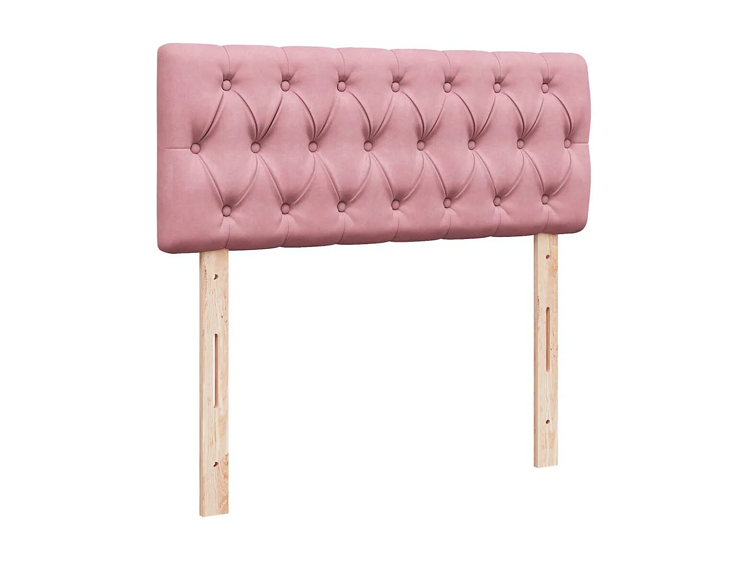 Lit ottoman avec matelas rose 120x190 cm velours
