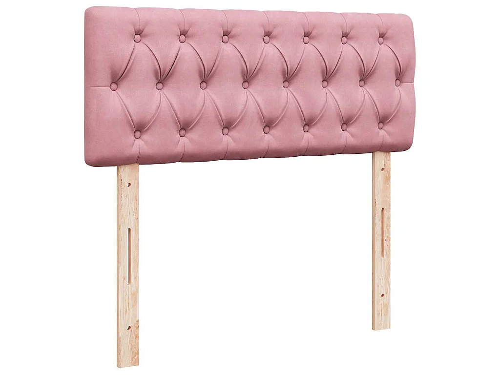 Ottoman-Bett mit Matratze Rosa 120x190 cm Samt