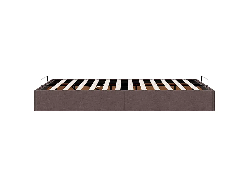 Ottoman-Bett ohne Matratze Dunkelbraun 120x190 cm Stoff