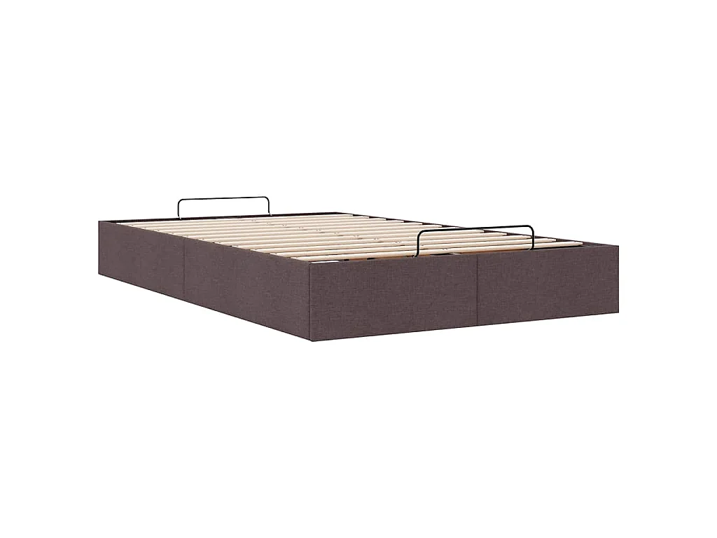 Estructura de cama otomana sin colchón marrón oscuro 120x190cm